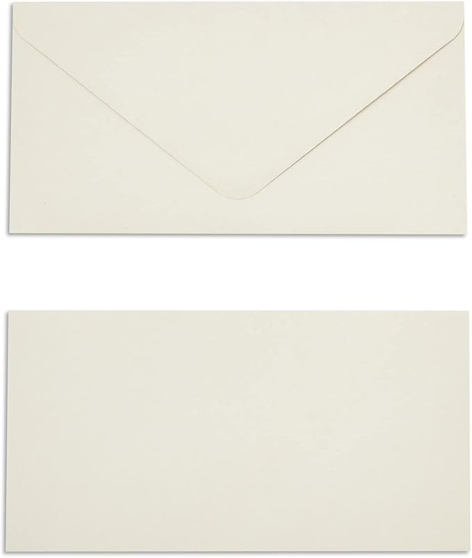 Paper Junkie Letter Paper & Envelopes Set - 60 Sheets (7.2 x 10.2 In) & 30 Ivory Envelopes (4 x 7.7 in), Gold Border, 100 GSM - Vintage Lined Stationery for Love Letters & Invitations