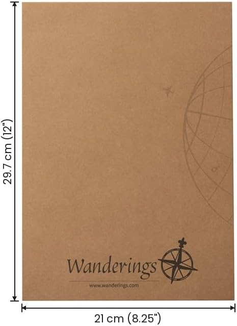 Wanderings A4 Lined Refill Notepad for Padfolio - Portfolio Writing Pad with Easy-Tear Line, 30 Sheets, 125 GSM Refill Paper, 8.2" x 11.7" (21 x 30 cm)