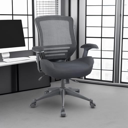 BOLISS Office Chair Mesh Ergonomic Super Soft Thick and Wide Cushion Computer Desk Chair Height Adjustable Arms and Lumbar Support Reduce Back Pain (Black)