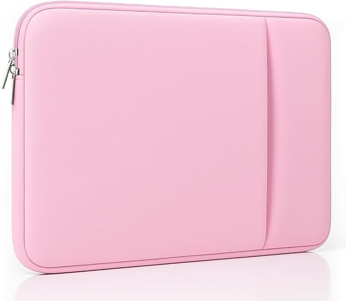Laptop Sleeve for MacBook Neo/Air/Pro 13 inches A18/M5/M4/M3/M2/M1 Chip 2026-2020 A3404 A3449 A3240 A3113 with 2 Pockets Tablet Bag Case Accessories (Bright Blush Pink)