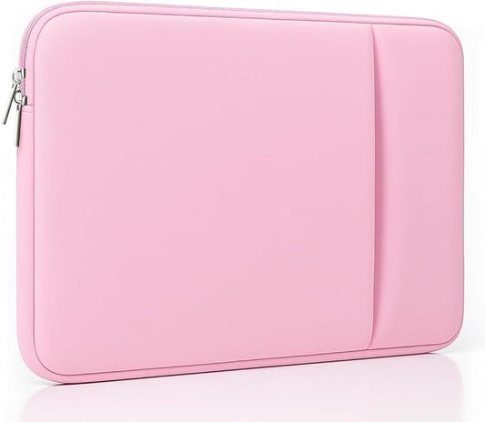 Laptop Sleeve for MacBook Neo/Air/Pro 13 inches A18/M5/M4/M3/M2/M1 Chip 2026-2020 A3404 A3449 A3240 A3113 with 2 Pockets Tablet Bag Case Accessories (Bright Blush Pink)