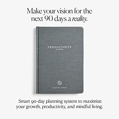 Intelligent Change 3-Month Productivity Planner Tools for Time-Management and Mindfulness, Tear-Out To-Do List, A5 Undated Quarterly Planner, Gray