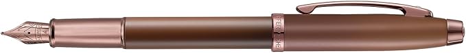 Sheaffer 100 9374 Coffee Edition Matt Brown Fountain Pen with Regal Brown PVD Appointments and Signature mid band - Medium Point