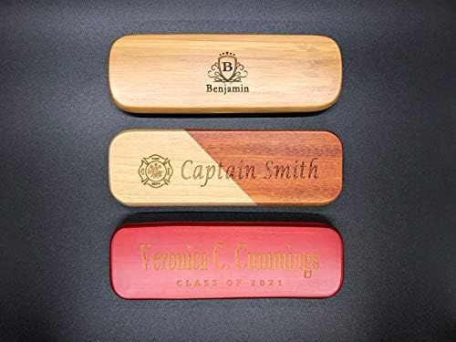 Custom Engraved Wood Pen Set With Maple and Rosewood Finish, Executive Pen and Box With Free Personalization