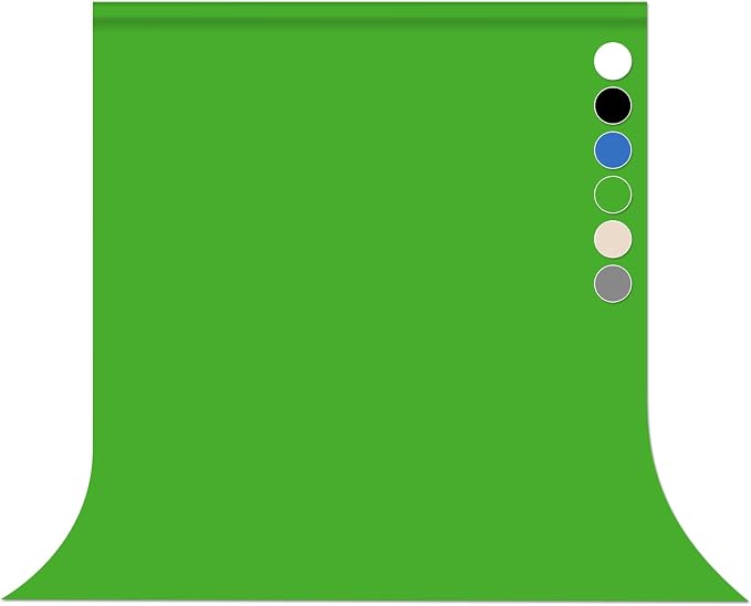 Green Screen Backdrop Chromakey Virtual GreenScreen Background Sheet Fabric Wrinkle Resistance Photo Background for Photo Studio Shooting Props 10x10FT