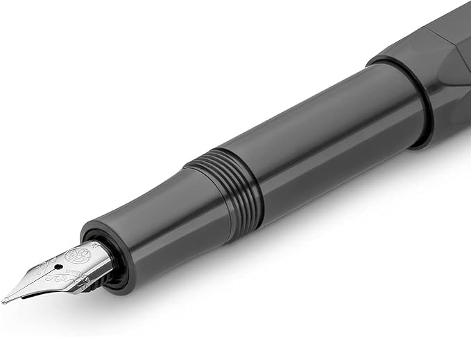 Kaweco SKYLINE SPORT Fountain Pen Grey I Premium Fountain Pen for Ink Cartridges I Exclusive Fountain Pen 13 cm I Nib: BB (Extra Broad)