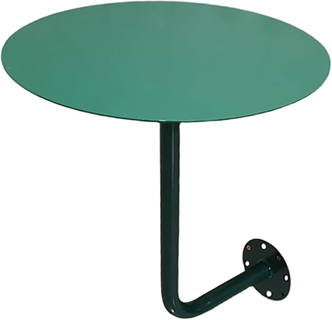 Wall-Mounted Small Round Table for Cafe, Dessert Shop & Home - 3.0MM Thick Iron Metal Anti-Deformation, Space-Saving(Green,40x45x20cm)