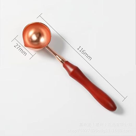4pcs Wax Seal Spoon with Wooden Handel Wax Sealing Stamp Melting Spoon WaxSeal Warmer WaxSealSpoon Set for Wedding Invitations