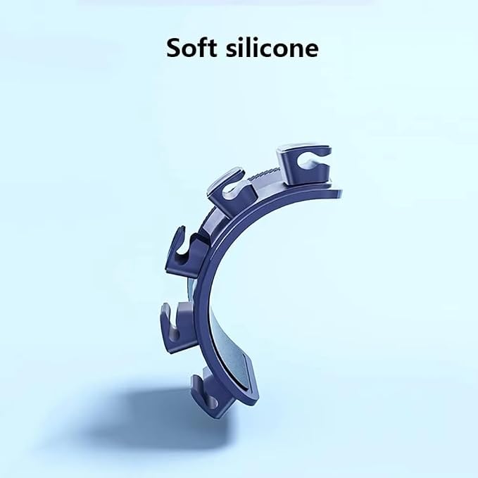 Magnetic Cable Organizer (Minimalist) | Premium Silicone Desktop Cord Management Set | Versatile Magnetic Clips for Home, Office & Workspace | Strong Adhesion, Tidy Desk Solution (Blue)