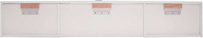 Floating Desk 60'' Wall Mounted Computer Desk with 2 Drawer & Keyboard Tray Home Office Desk Workstation, Cable Hole, Laptop PC Table for Living Room, Bedroom, Office, White