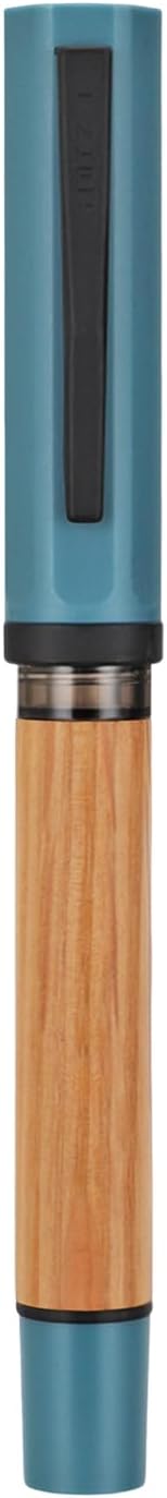 Jinhao 58 Natural Oak Wood Fountain Pen, Fine Nib Writing Pen (Blue) | Handcrafted natural oak wood pen with converter. Elegant executive gift for journaling, sketching & calligraphy