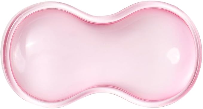 Clear Gel Mouse Wrist Rest, Pink Cute Wrist Rest, Comfort & Support for Typing and Gaming (Pink-Short)