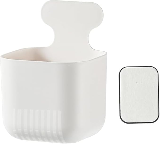 2 Pcs Magnetic Cup, Magnetic Locker Storage Pen Holder Organizer for Fridge Laundry, Basket for Board Desks, White