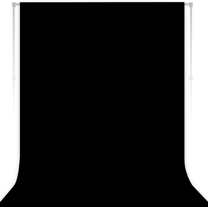 Black Backdrop for Photoshoot, Professional Photo Backdrop Background Curtain for Product Photography, Portraits, Wedding, Party, Live Streaming Video Recording 10X20 FT