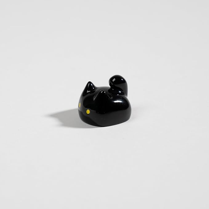 Artisan Cat Keycap for Mechanical Keyboards, Orange and White, 3D Printed Resin, 1U Size, MX Switch Compatible, Decorative Design for Gaming and Typing (MKK-04)