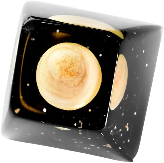Jupiter Planet Artisan Keycap Solar System - 1U ESC, R1 SA Profile Custom Handmade Resin Cherry MX Switch Key Cap Mechanical Keyboard, Cool Tech Gifts for Men, Dad, Father, Gamer, Space Lover