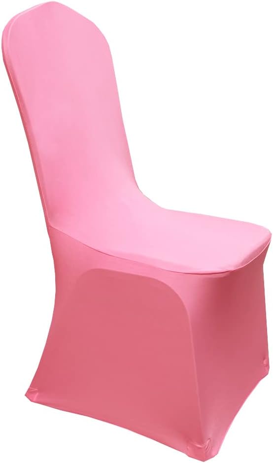Spandex Dining Chair Cover Covers Slipcover for Wedding Banquet (Light Pink)