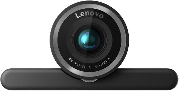 Lenovo QHD Webcam, AI Noise Cancellation and Enhanced Image Quality, 2K Resolution, 2X Digital Zoom, Physical Privacy Shutter, Directional Microphone, Teams Certified, Black