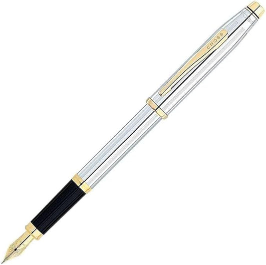 Cross Century II Medalist Fountain Pen - Silver/Gold, Fine Nib 3309-FF