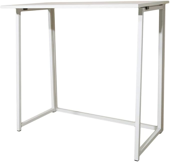 amopacorp Folding Desk, Foldable 31.5" for Small Spaces, Portable Desk for Bedroom, Home Office, Small Table for Camping, Traveling, Space Saving, Easy Assembly, White