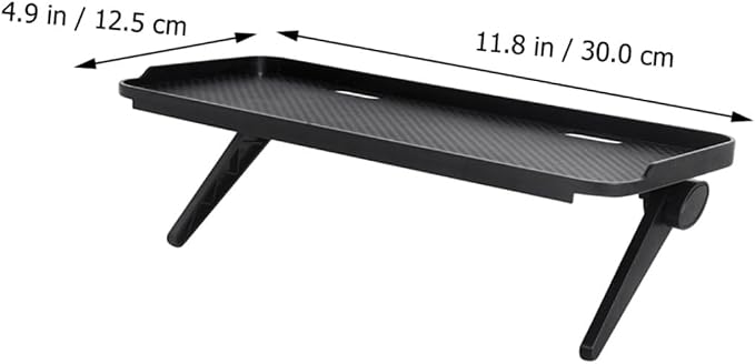 COHEALI Tv Screen Top Storage Shelf with Non-slip Surface and Perforated Design for Flat-screen Tvs and Computer Monitors Black Desktop Organizer for Media Devices and Office Use
