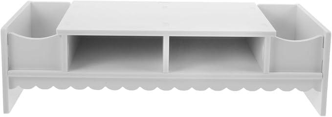 STOBOK Monitor Shelf Riser Stand 19.29X8.07X5.31In Multifunctional Desktop Storage Bracket Organizer for Home Office with Space Maximizing Design
