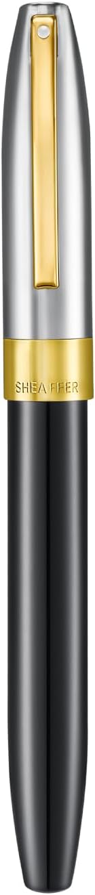 Sheaffer Legacy 9065 Fountain Pen, Medium Nib, Black Tuxedo Medalist Finish with 14KT PVD Gold Trim, Includes Custom Leather Pouch & Luxury Gift Box