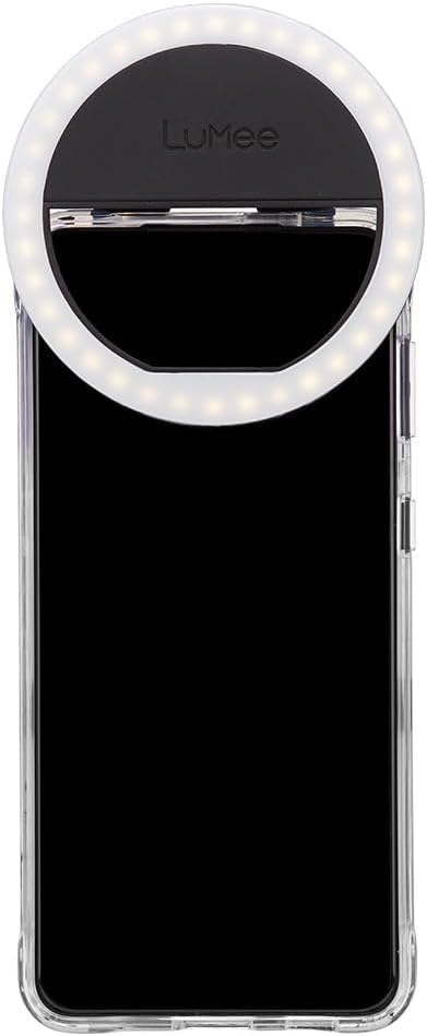Lumee Studio Clip Light - LED Ring Light for Laptops, Monitors, Smartphones, Tablets - Portable and Rechargeable - Black