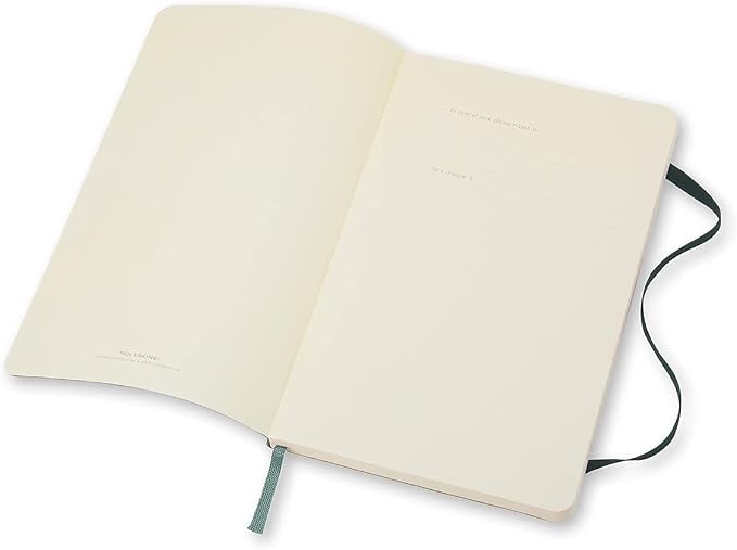 Moleskine Classic Notebook, Soft Cover, Ruled/Lined, Large (5" x 8.25"), Forest Green, 192 Pages