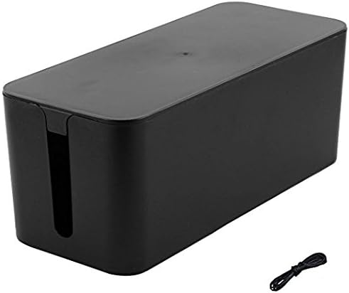 Mini Cable Management Cord Cover Wire Hider Box Concealer Organizer Protector System for Home Theater Entertainment Center Office School (Mini, Black)
