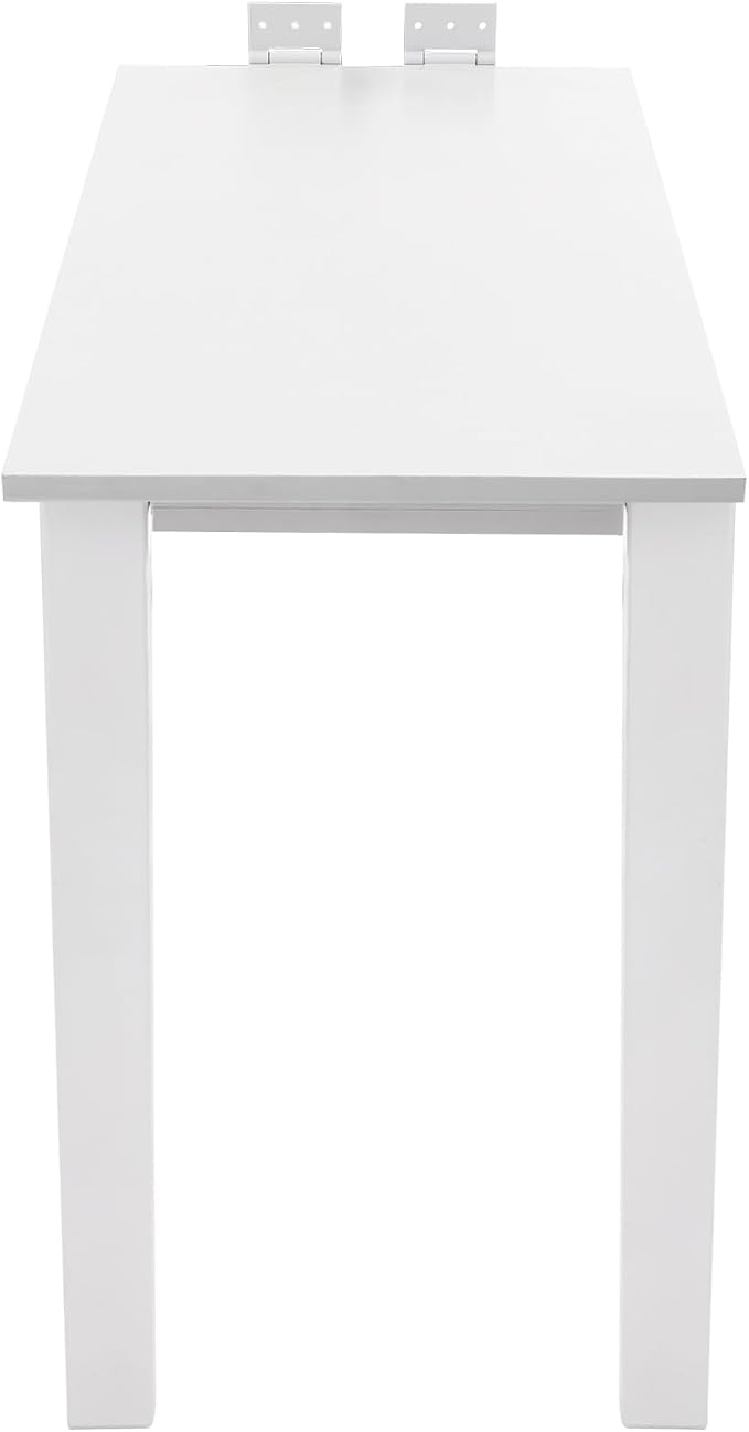 Wall Mounted Bar Table, Folding Flip-up Dining Table with Support Legs, Wooden Drop-Leaf Wall Desk for Kitchen Laundry Room Office, 29.52 x 15.75 x 29.13 Inch
