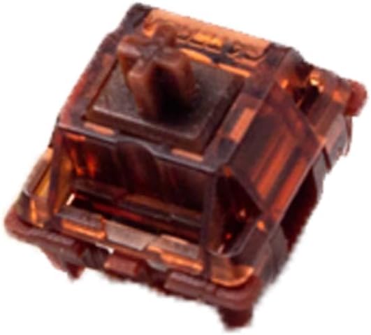 GATERON Phantom Brown Keyboard Switches, Tactile 55gf RGB LED Factory Pre-lubed Key Switches for MX Mechanical Keyboard(Brown, 110PCS)