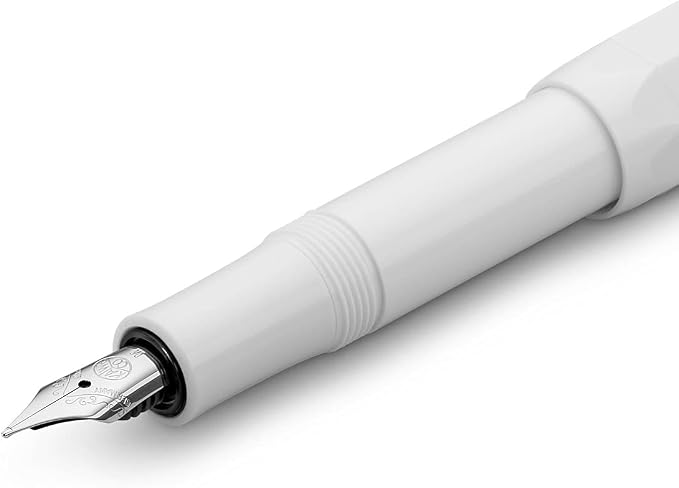Kaweco SKYLINE SPORT Fountain Pen White I Premium Fountain Pen for Ink Cartridges I Exclusive Fountain Pen 13 cm I Nib: EF (Extra Fine)