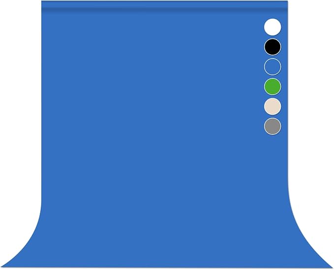 Blue Backdrop Background for Photography Photo Booth Backdrop for Photoshoot Background Screen Video Recording Parties Curtain 8x10FT