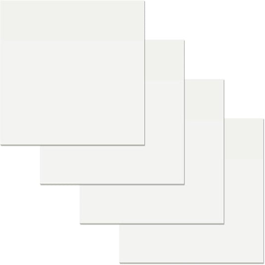 Sticky Notes，Transparent Sticky Notes， Self-Adhesive, Waterproof, 3x3 Inch，200 Pcs for Office,School,Teacher Supplies, Study Supplies (4, White)