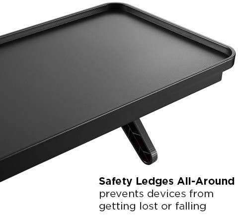 Mount Plus MP-APM-09-02 White Top Shelf TV Mounting Bracket 12-inch Wide Platform | Holds Speaker, Streaming Device, Game Console | Protective Ledges (1 Pack White Protective Ledges)