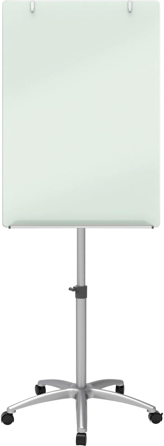 Quartet Easel, Magnetic, Glass Whiteboard, 3' x 2', Adjustable, Portable, Flip Chart Holder, Infinity (ECM32G)