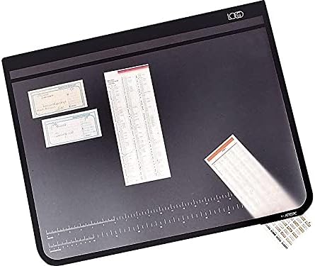 Artistic 41200 Office Products 20" x 31" Logo Pad Lift-top Desktop Organizer Desk Mat, Black/Clear
