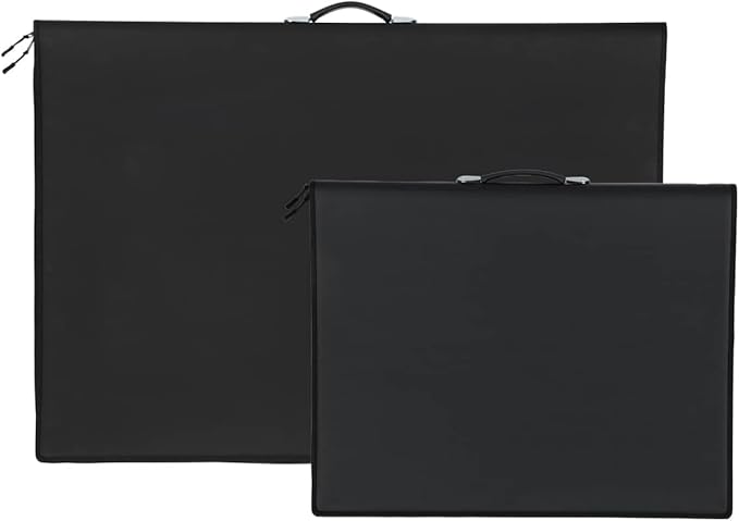 Picturesque Pro Presentation Case- Professional Art Portfolio Folder for Artwork up to 18x24- Zippered Case - Archival Storage Solution w/One Removable Spiral-Bound Refill Book of 20 Clear Sleeves