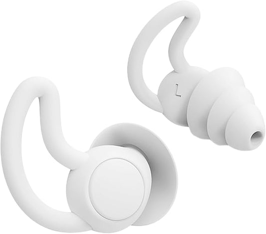 STAHAD 2pcs Silicone Noise Cancelling Soft Comfortable Musician for Work Study Nap Soundproof Noise Reduction White
