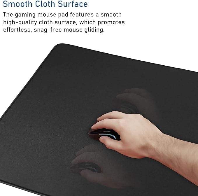 Large Desk Mat 47" x 23" – Premium PVC Leather Desk Pad, Non-Slip Office & Home Workspace Mat, Water-Resistant Writing Surface, Large Desk Protector for Laptop, Keyboard & Mouse (Black)