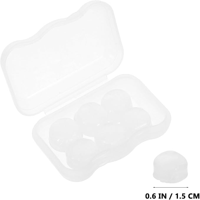 Mipcase 18pcs Ultra-Soft Moldable Silicone for Sleep Work and Study Noise Reduction Ear Protection with Transparent Case Comfortable Noise-isolating for Travel and Concerts