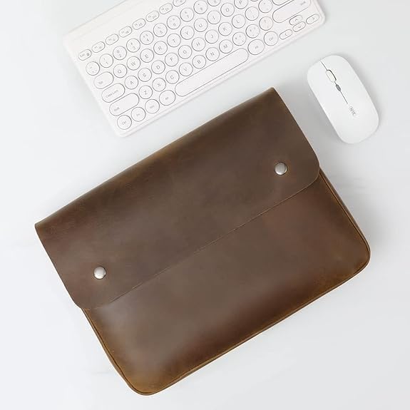 Leather File Folder Organizer Document Holder, File Case, A5 Binder, Envelope Portfolio, Portfolio,Spacious Leather Folio Laptop Sleeve Case for 13" 14" 15" Laptops,Macbook & Tablets