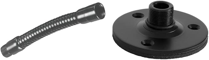 On-Stage 6" Microphone Gooseneck and OnStage TM08B Microphone Flange Mount