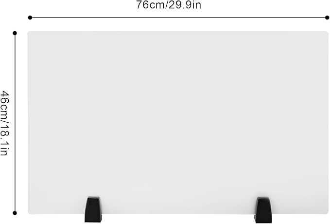 2Pcs Desk Privacy Panels 30 x 18inch Desk Partition Acrylic Desk Dividers Clamp-On Privacy Divider on Desk Partition Home, Classroom, Office Partitions