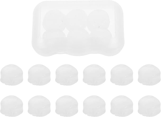 GARVALON Reusable Moldable Silicone 18pcs Noise-isolating Work Study Travel Soft Silicone Ear Protectors with Box