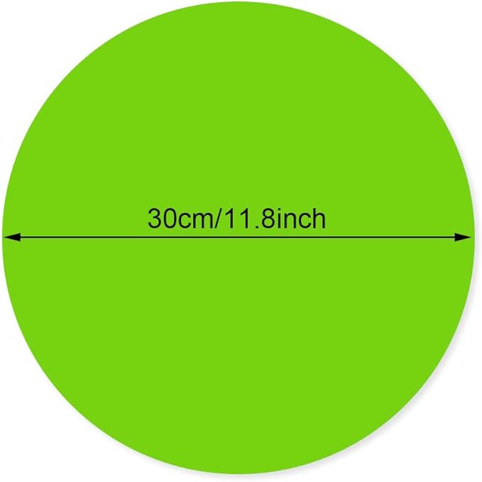 Dry Erase Circle Dots, 12 Pack Whiteboard Table Stickers Removable Wall Decals Spots for Home School Classroom Desks Teachers, Green