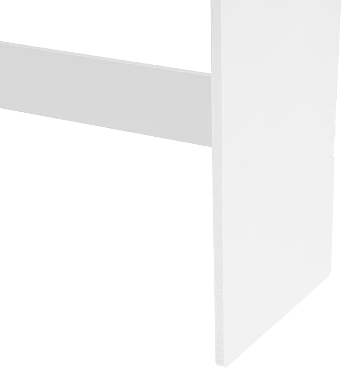 Two-Tier Desk Bookshelf Organizer Office Desk Bookshelf Holder with Four Storage Compartments White Color