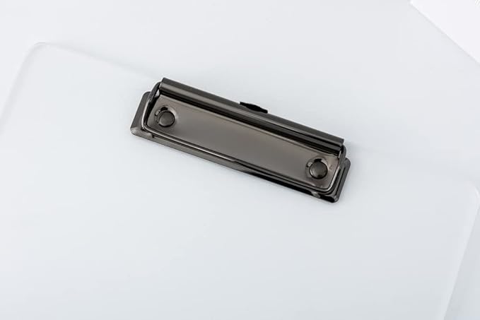 JIARI 2 Pack Clear Acrylic Office Clipboard A4 Letter Size 8.6" x 12.2" (Black)