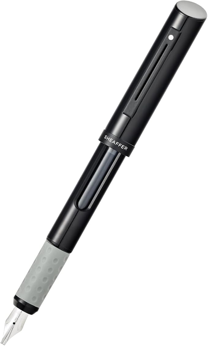 Sheaffer® Calligraphy Matte Black Fountain pen Minikit with Black cap and Matte Black Trim - Fine, Medium, Broad nibs & 18 Cartridges are included.
